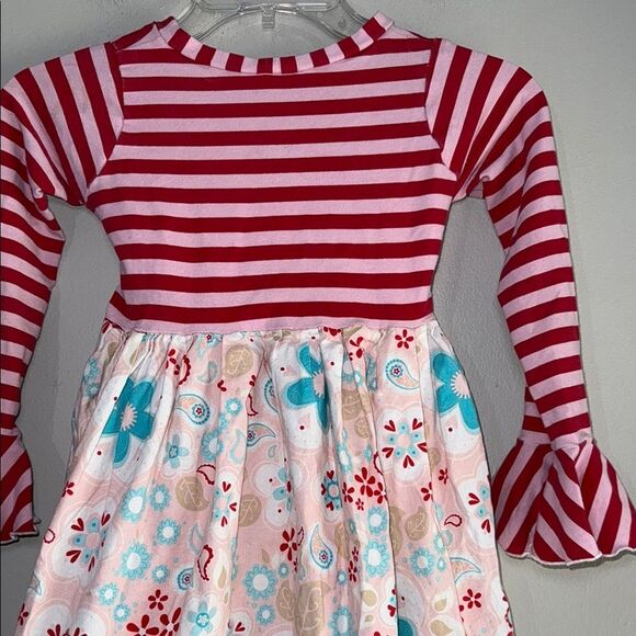 Casual Red and Pink Dress Size 6 - Picture 3 of 9